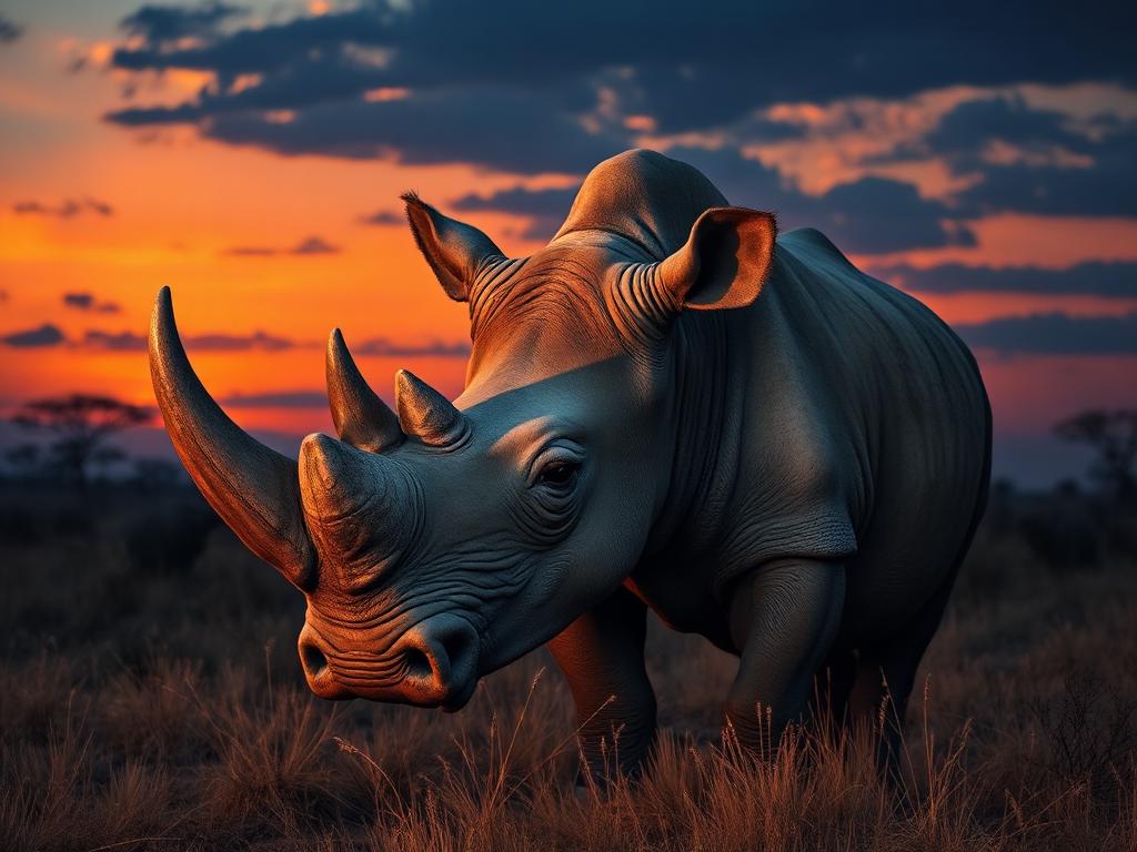 Animal totem du Mvila Rhinocéros (Capricorne)